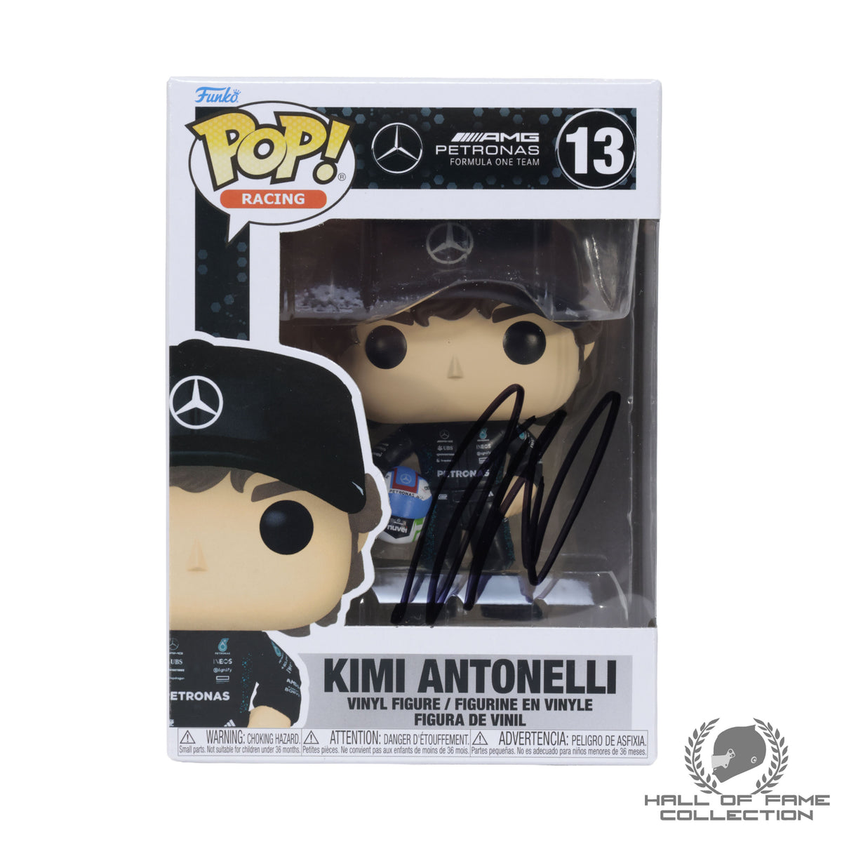 Kimi Antonelli Signed Mercedes F1 Funko Pop