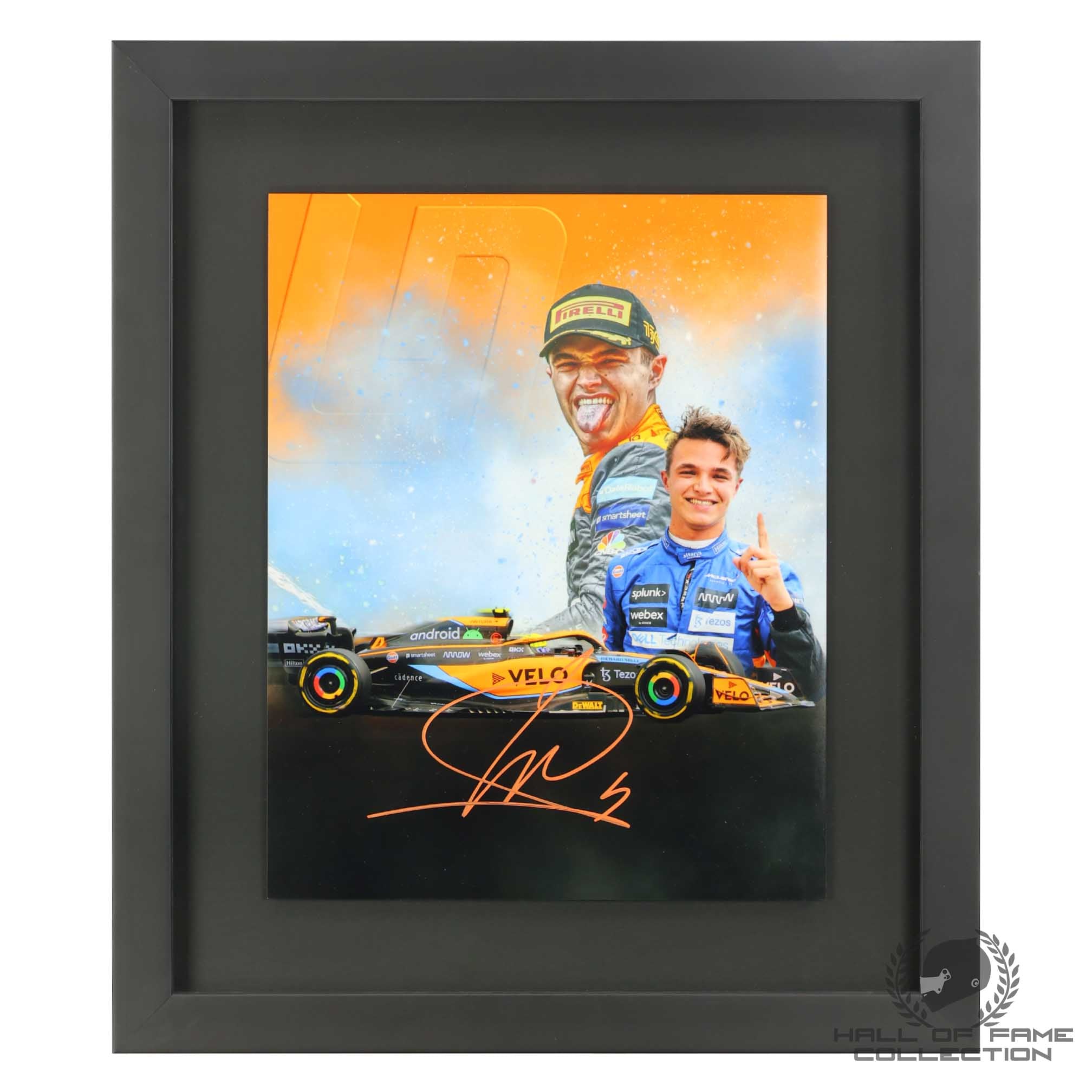 Lando Norris Signed McLaren Pole & Podium Framed Photo