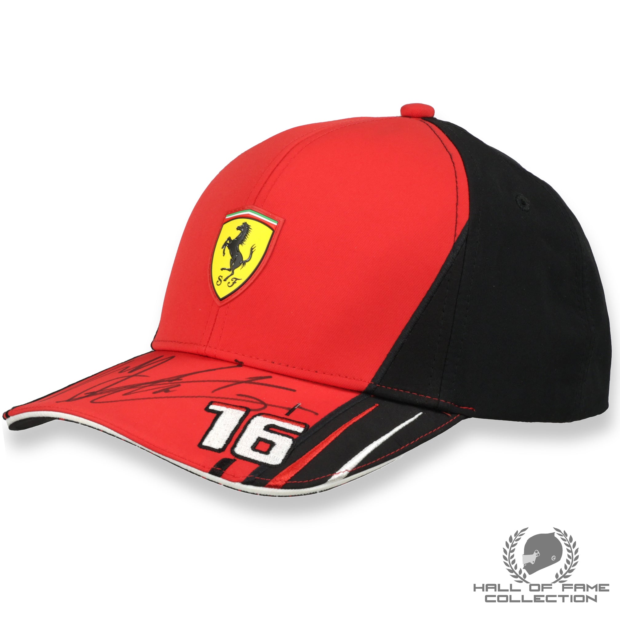 2022 Charles Leclerc Carlos Sainz Double Signed Scuderia Ferrari Driver Issue F1 Hat