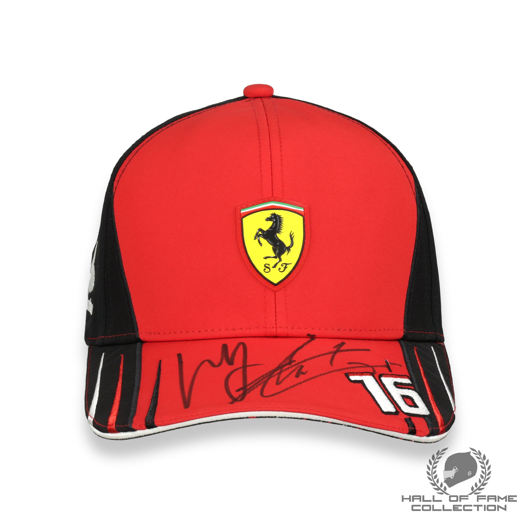 2022 Charles Leclerc Carlos Sainz Double Signed Scuderia Ferrari Driver Issue F1 Hat