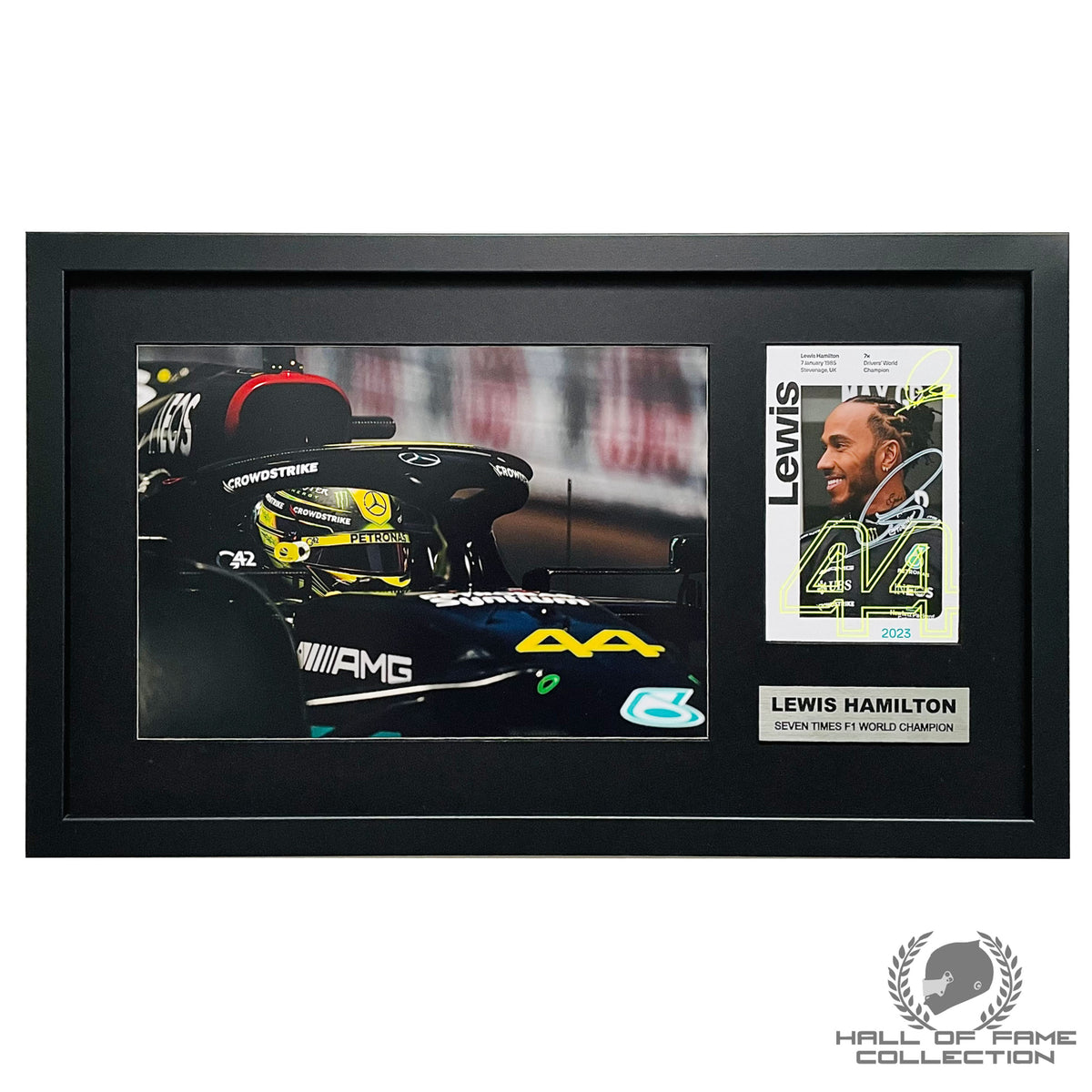 Lewis Hamilton Signed Mercedes Framed F1 Photo