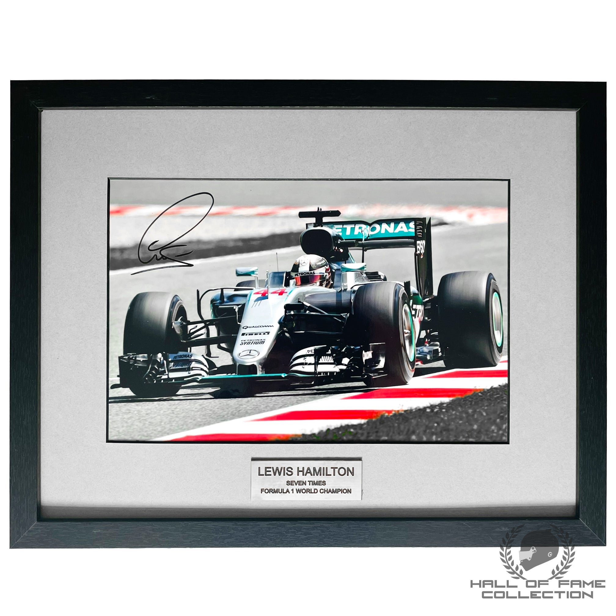 Lewis Hamilton Signed & Framed Mercedes F1 Photo