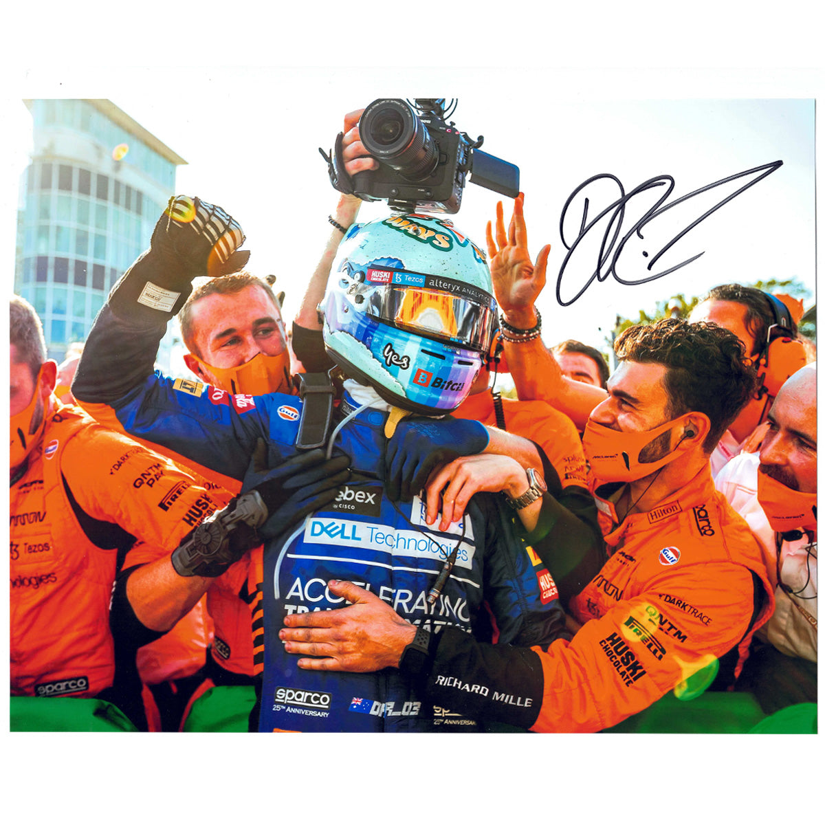 2021 F1 8x10 Collector Set: Photo #26 Daniel Ricciardo McLaren Signed "Monza Win" 1 of 25