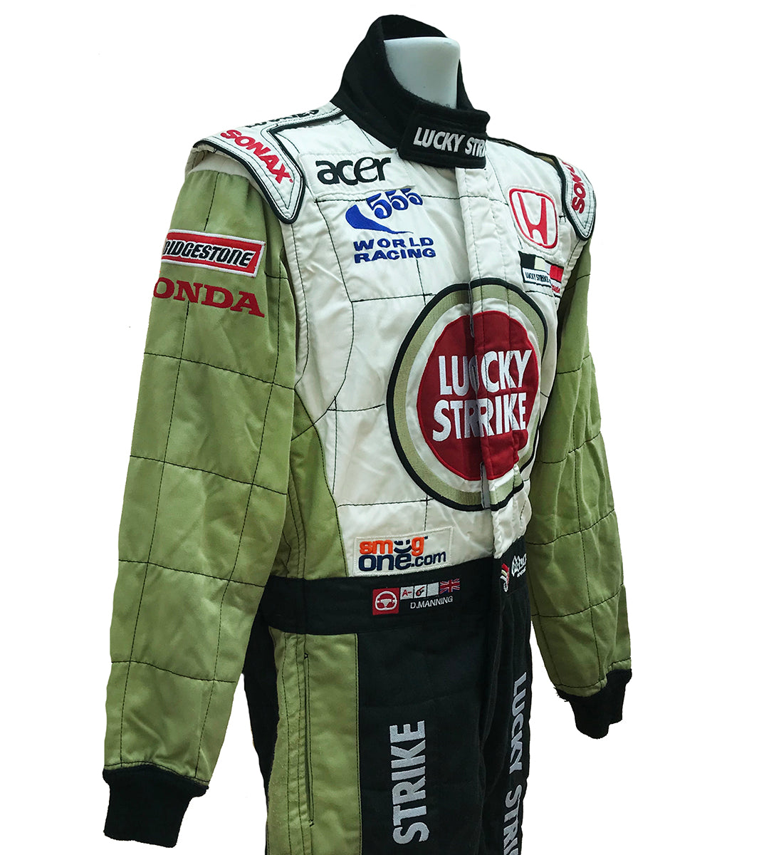2001 Darren Manning Test Used Lucky Strike BAR F1 Suit