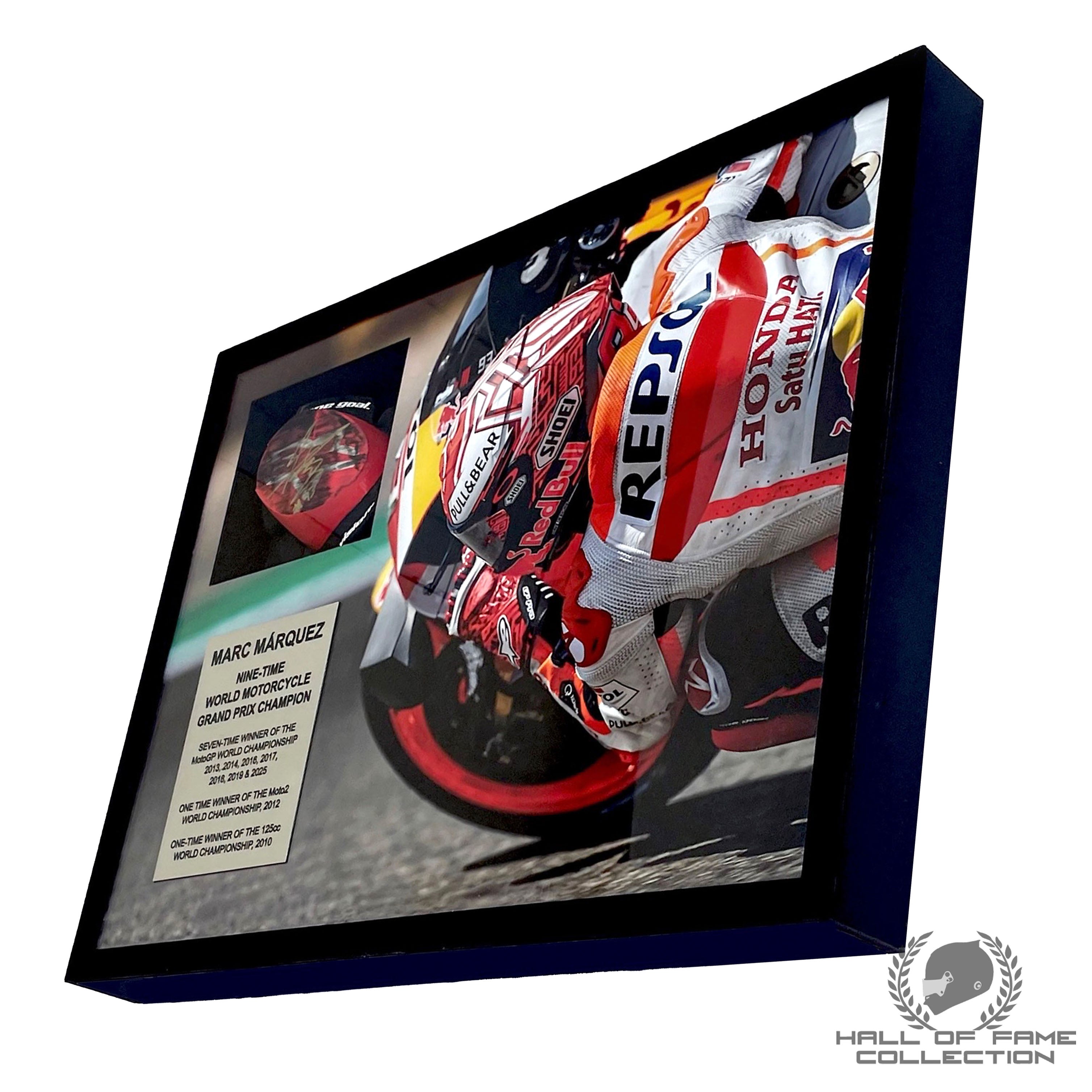 Marc Marquez Used Framed Honda Era MotoGP Knee Sliders