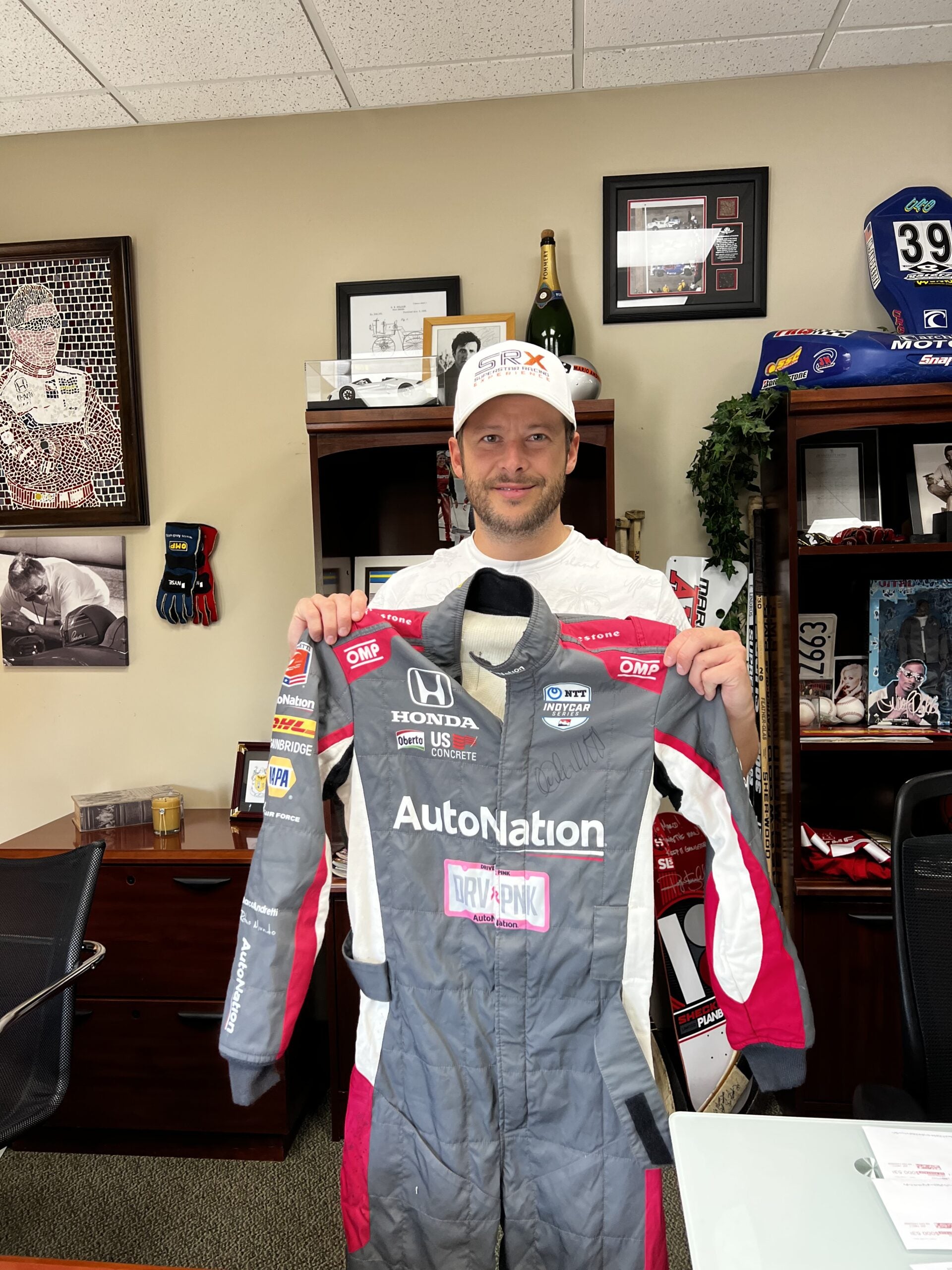 2019 Marco Andretti Signed Detroit GP Used Auto Nation Andretti Autosport IndyCar Suit