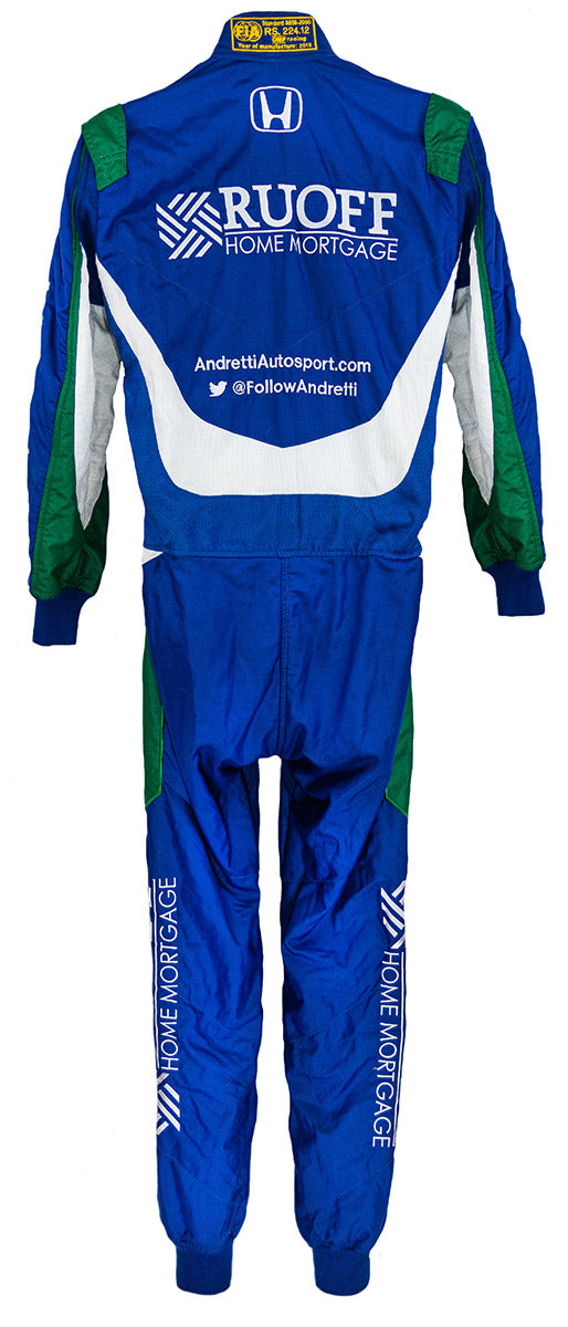 2018 Marco Andretti Signed Ruoff St. Pete Race Worn IndyCar Suit