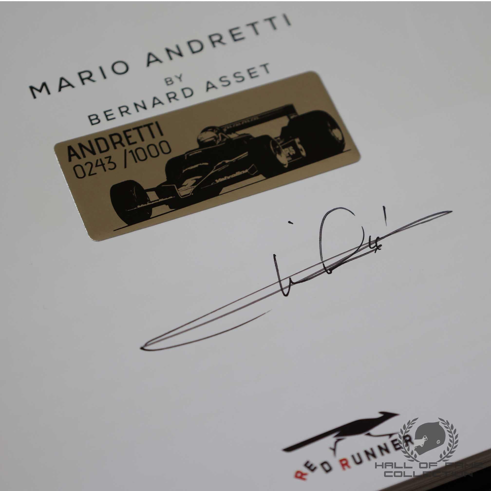 Mario Andretti Signed Limited Edition Bernard Asset Collectable Coffee Table Book