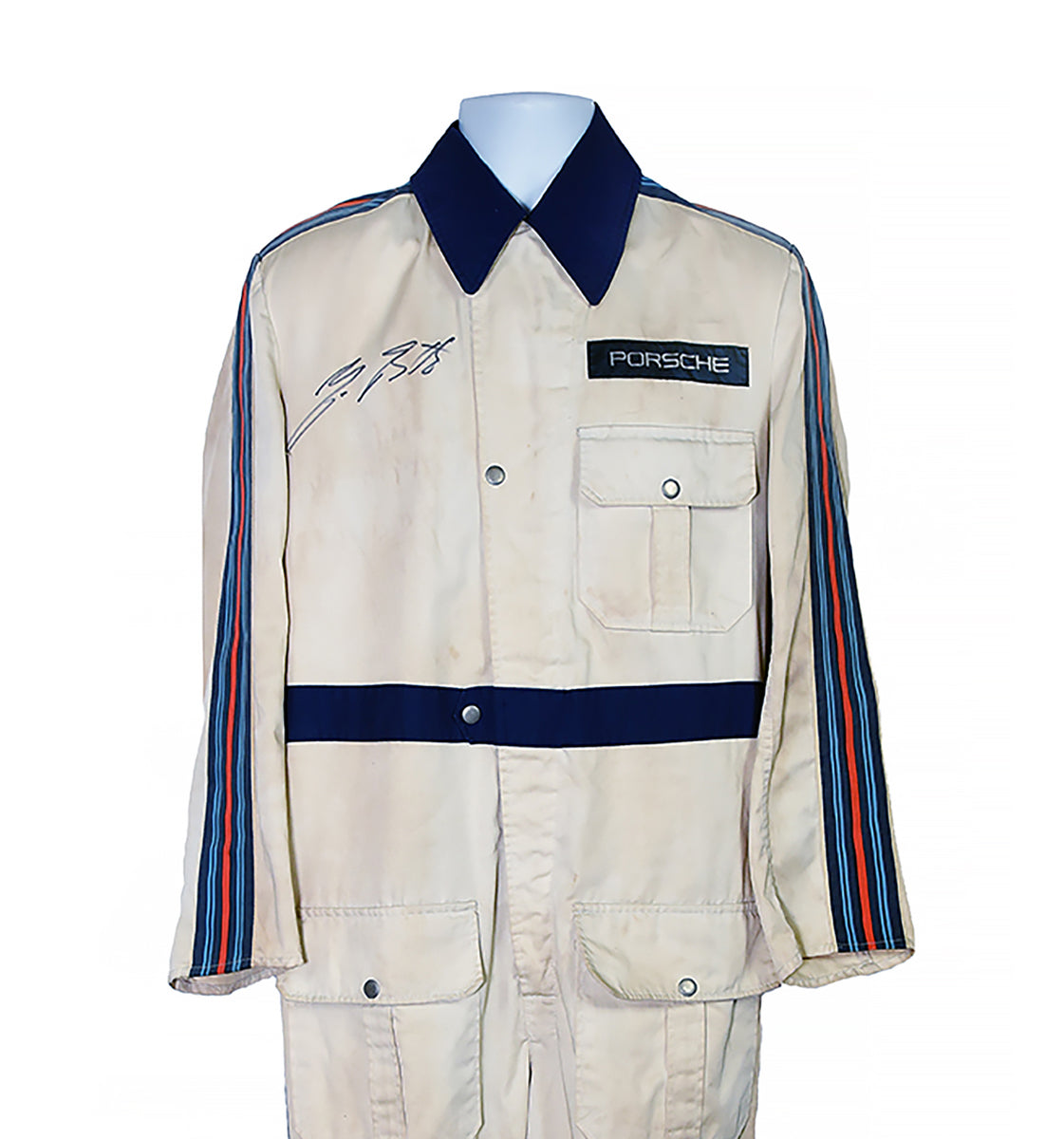 1976-78 Martini Porsche Signed Winning Le Mans Used Crew Overalls