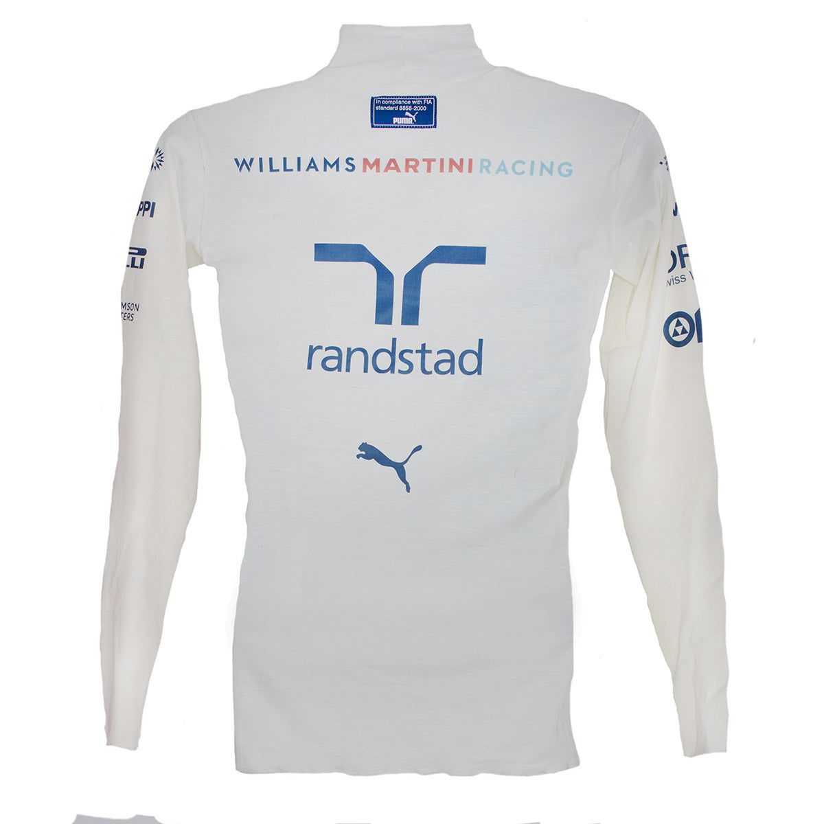 2014 Felipe Massa Williams Martini Racing F1 Used Nomex Undershirt