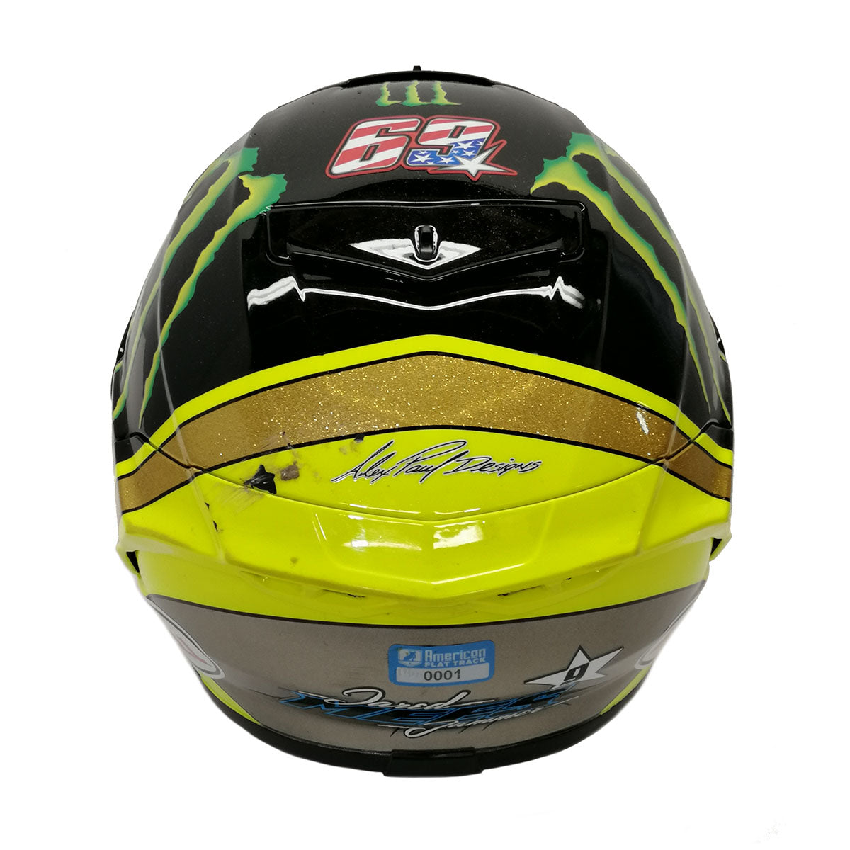 2019 Jared Mees Signed Race Used Daytona Flat Track Helmet