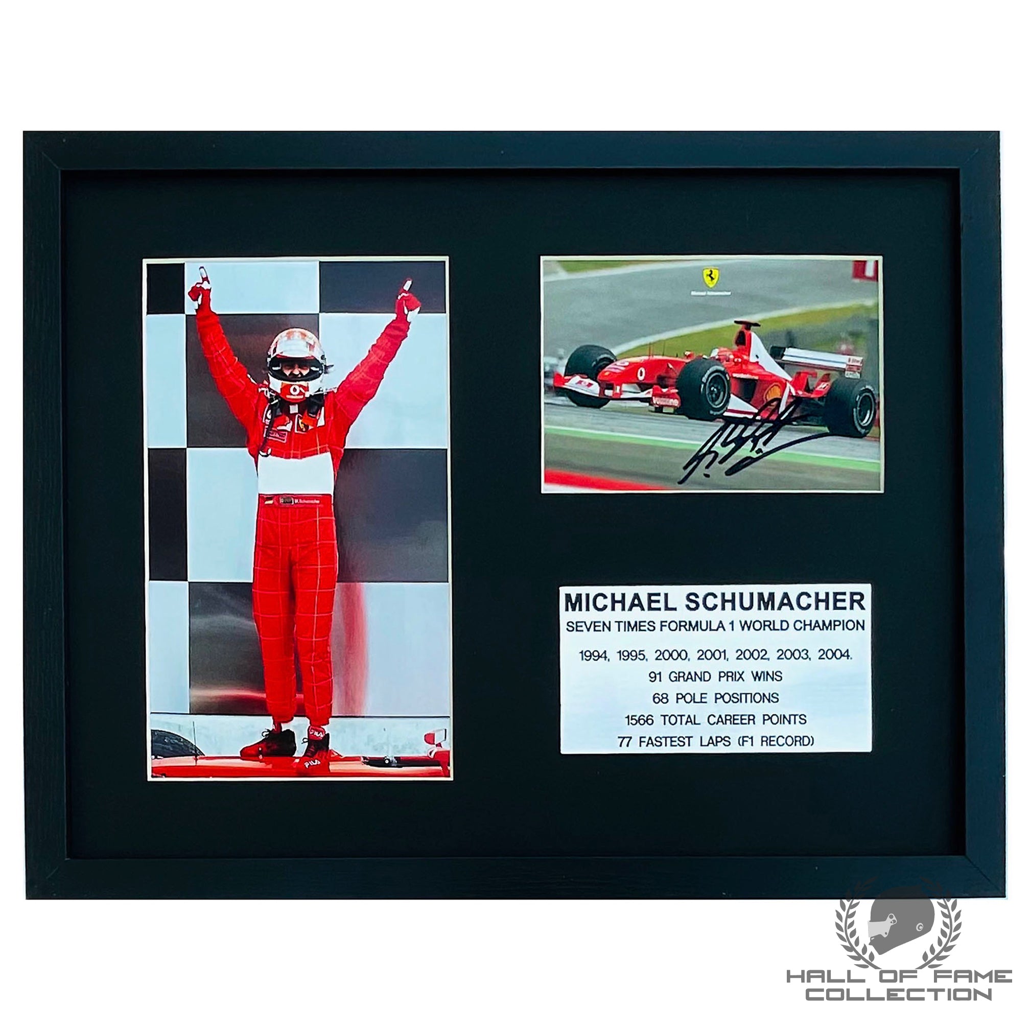 Michael Schumacher Signed Limited Edition /10 Framed Scuderia Ferrari F1 Card & Photo