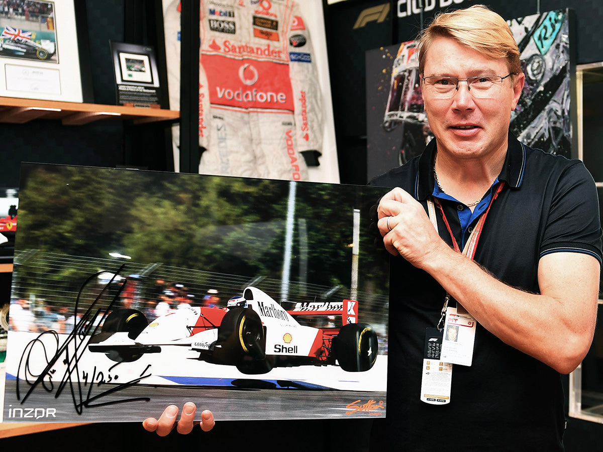 1993 Mika Häkkinen ‘Flying Finn’ Signed Sutton Images Photograph