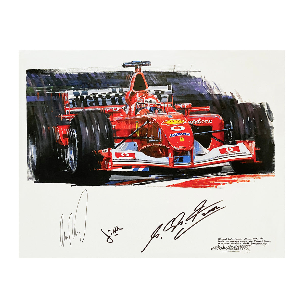 2002 Michael Schumacher Signed '2002 Domination' Nicolas Watts Origina