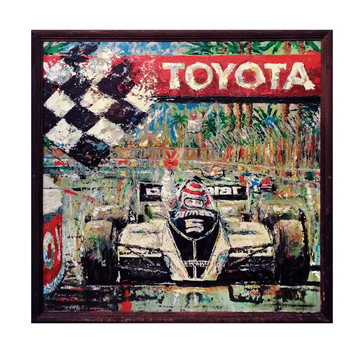 1980 Nelson Piquet Long Beach Grand Prix Original Ron Burton Artwork