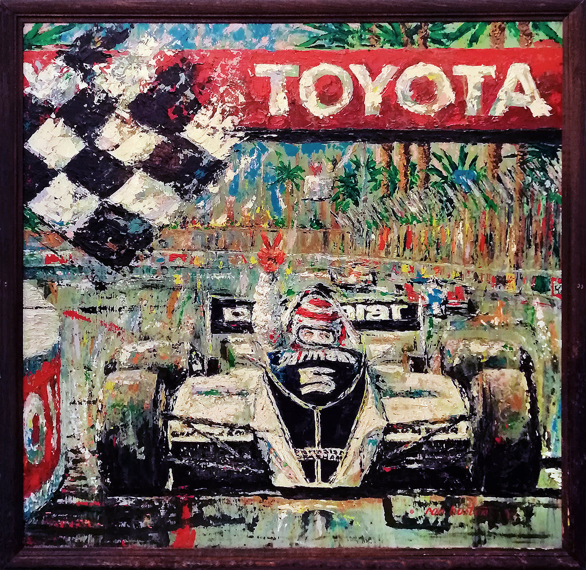 1980 Nelson Piquet Long Beach Grand Prix Original Ron Burton Artwork