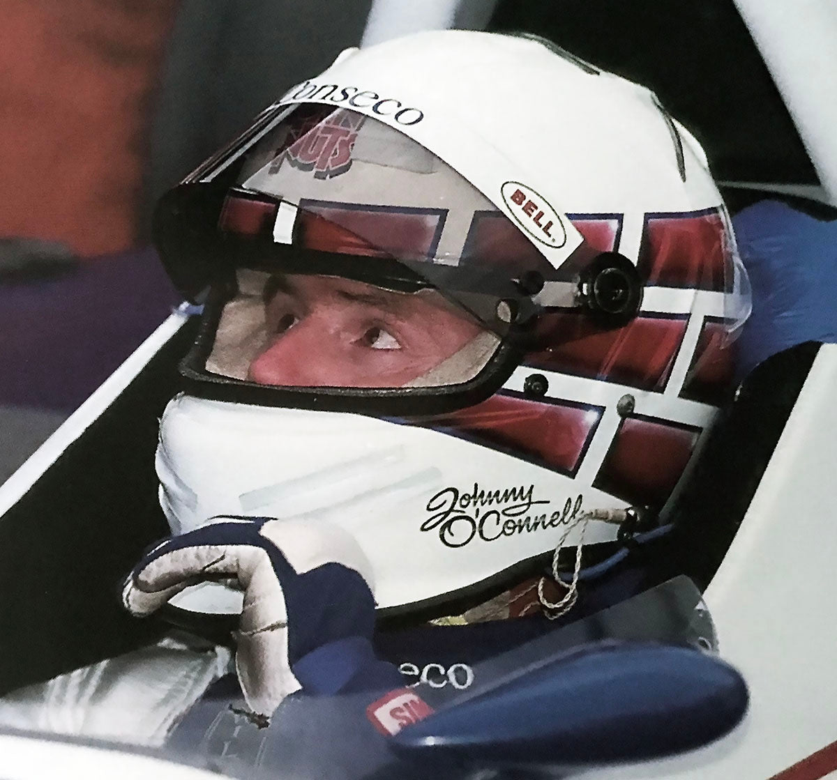 1996/97 Johnny O'Connell Race Used TredwayRacing/Foyt Racing IRL IndyCar helmet