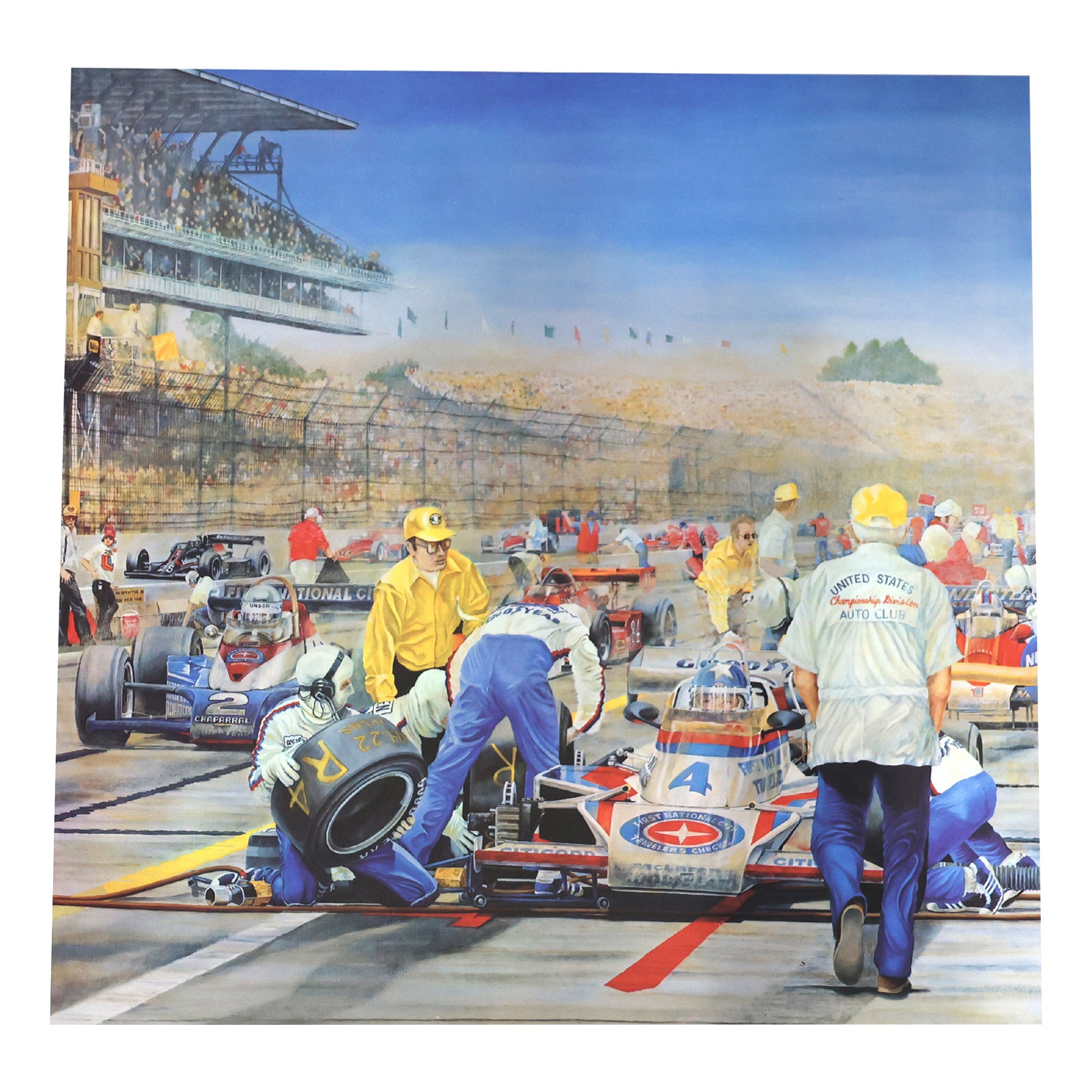 1978 Johnny Rutherford McLaren Indy 500 Ron Burton 30 x 30 Print