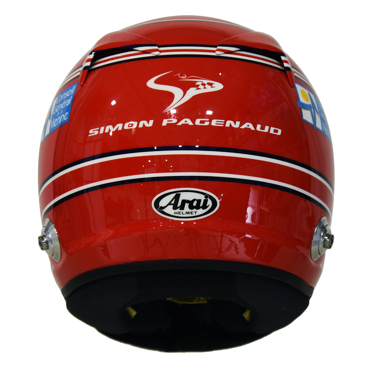 2013/14 Simon Pagenaud Signed Race Used Arai IndyCar Helmet