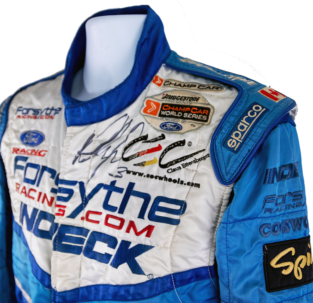 2005 Paul Tracy Signed Forsythe Racing Champ Indy Car Race Worn Suit