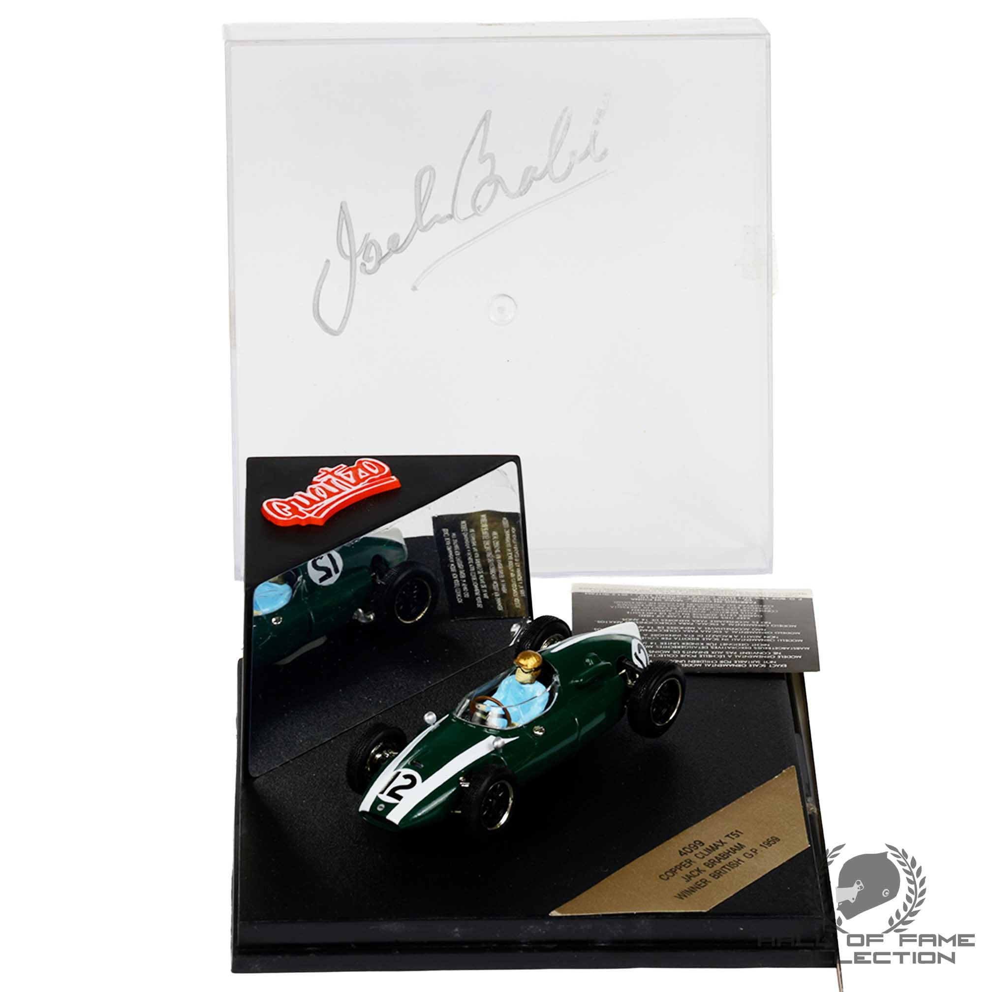 1970 Sir Jack Brabham Signed British GP Cooper Climax T51 Quartz 1:43 F1 Model