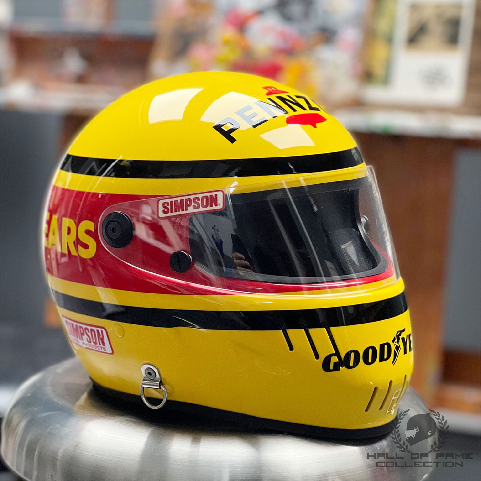 ★廃盤　ウィリアムズソノマ　イタリア製ハンドペイント　TOURNESOL 1988 Rick Mears Penzoil Penske Simpson SX Replica Indy 500 Helmet