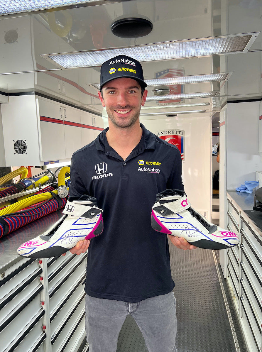 2022 Alexander Rossi Signed Race Winning Gallagher Grand Prix Boots