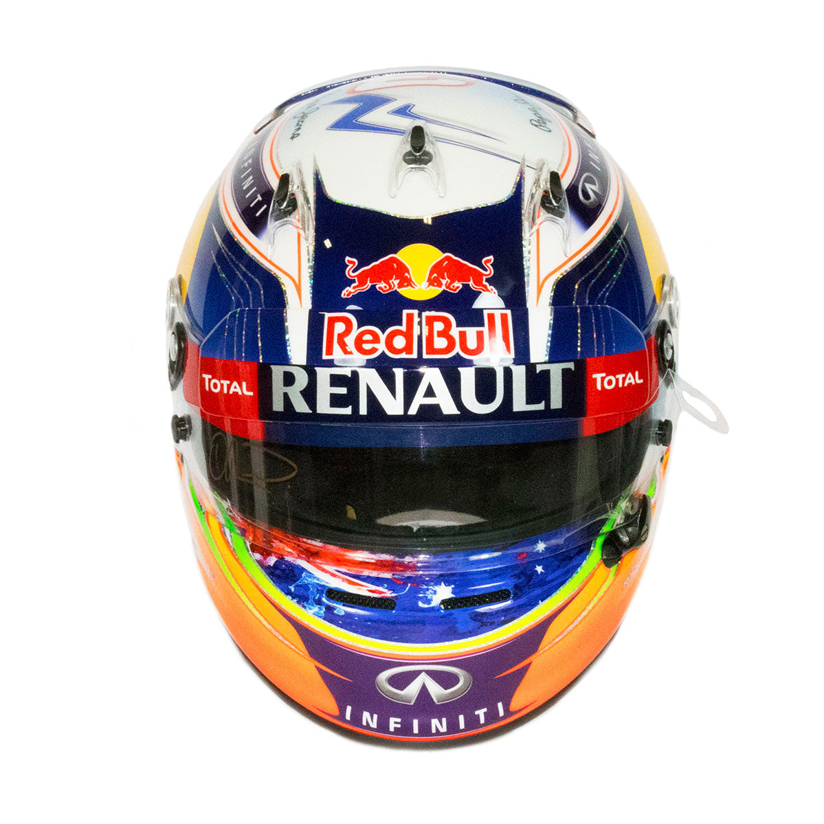 2014 Daniel Ricciardo Signed Red Bull Racing Media Arai GP6S Replica F1 Helmet