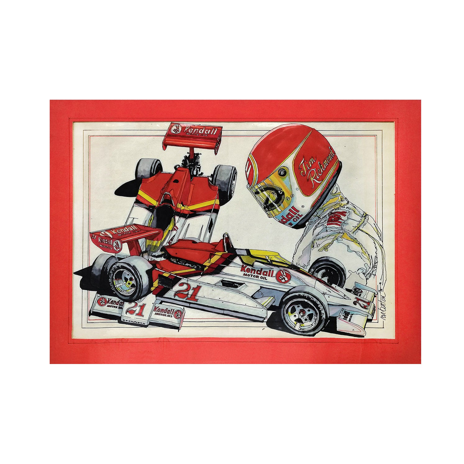 Ron Burton 1980 Tim Richmond Indy 500 Original Artwork