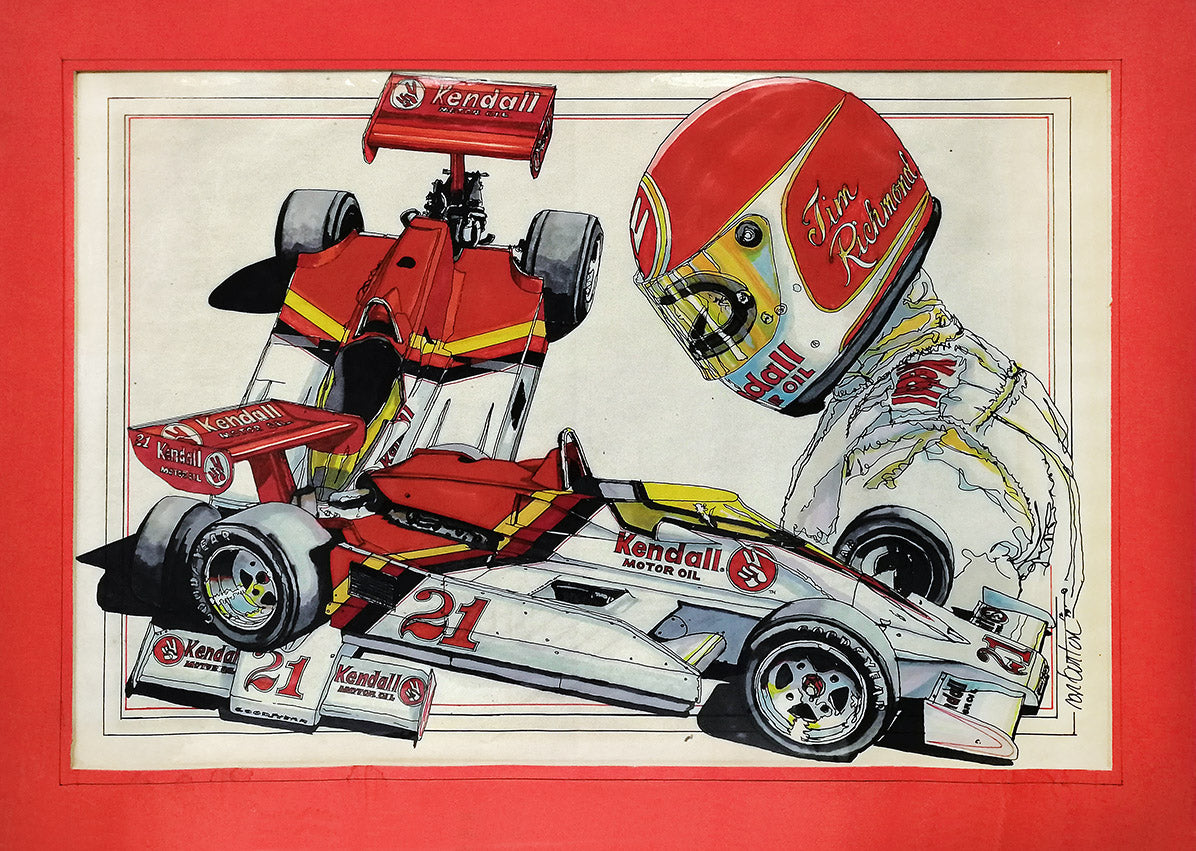 Ron Burton 1980 Tim Richmond Indy 500 Original Artwork