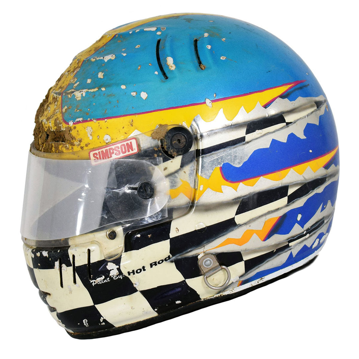 1996 Ricky Gaunt USAC CRA Sprint Car Race Used Helmet