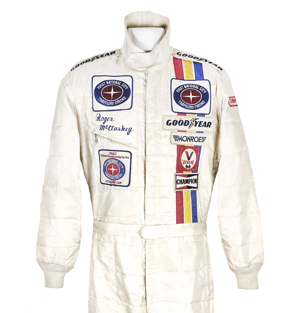 1977 Roger McCluskey Race Used Indianapolis 500 Suit