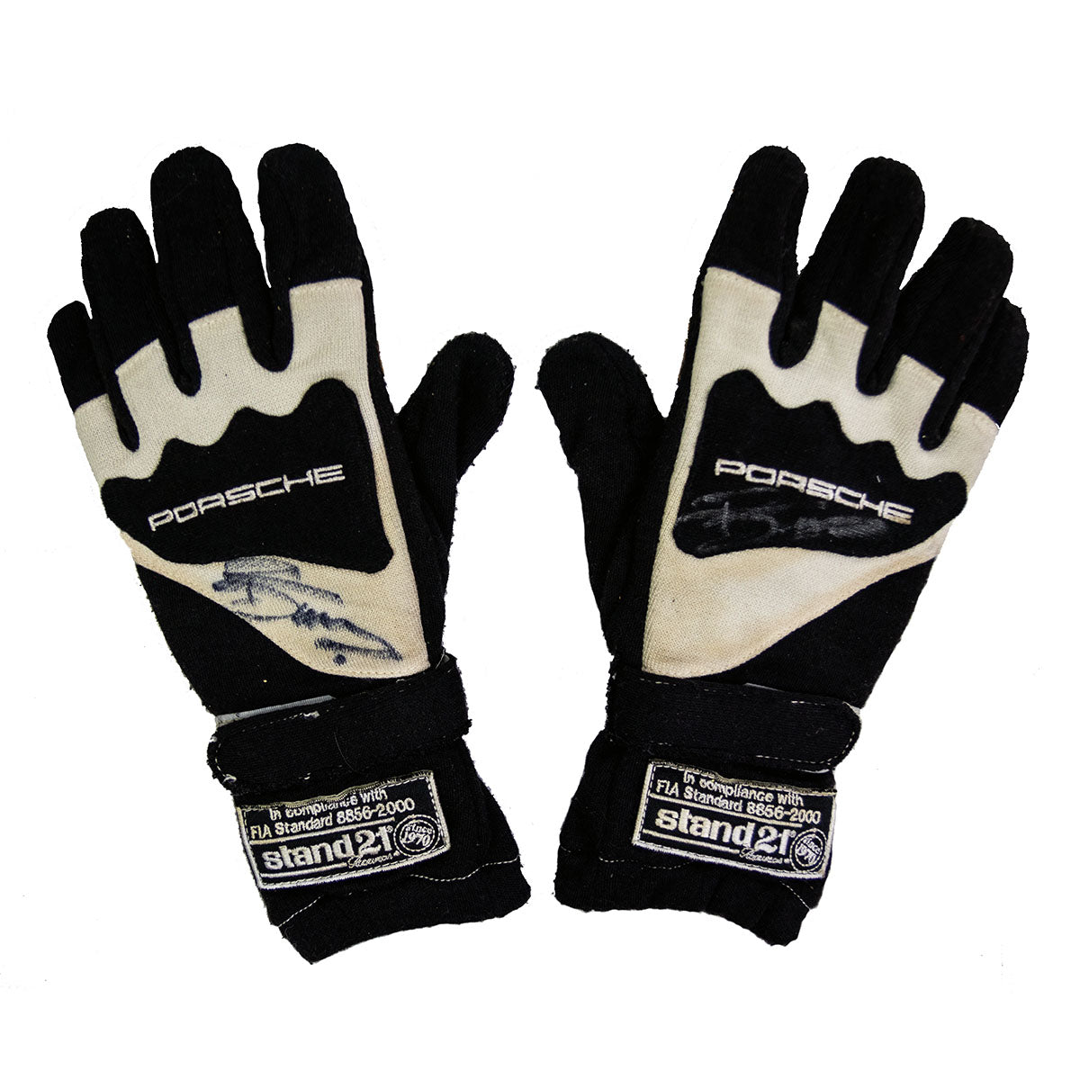 2007/08 Romain Dumas Signed Penske Porsche RS Spyder ALMS Gloves