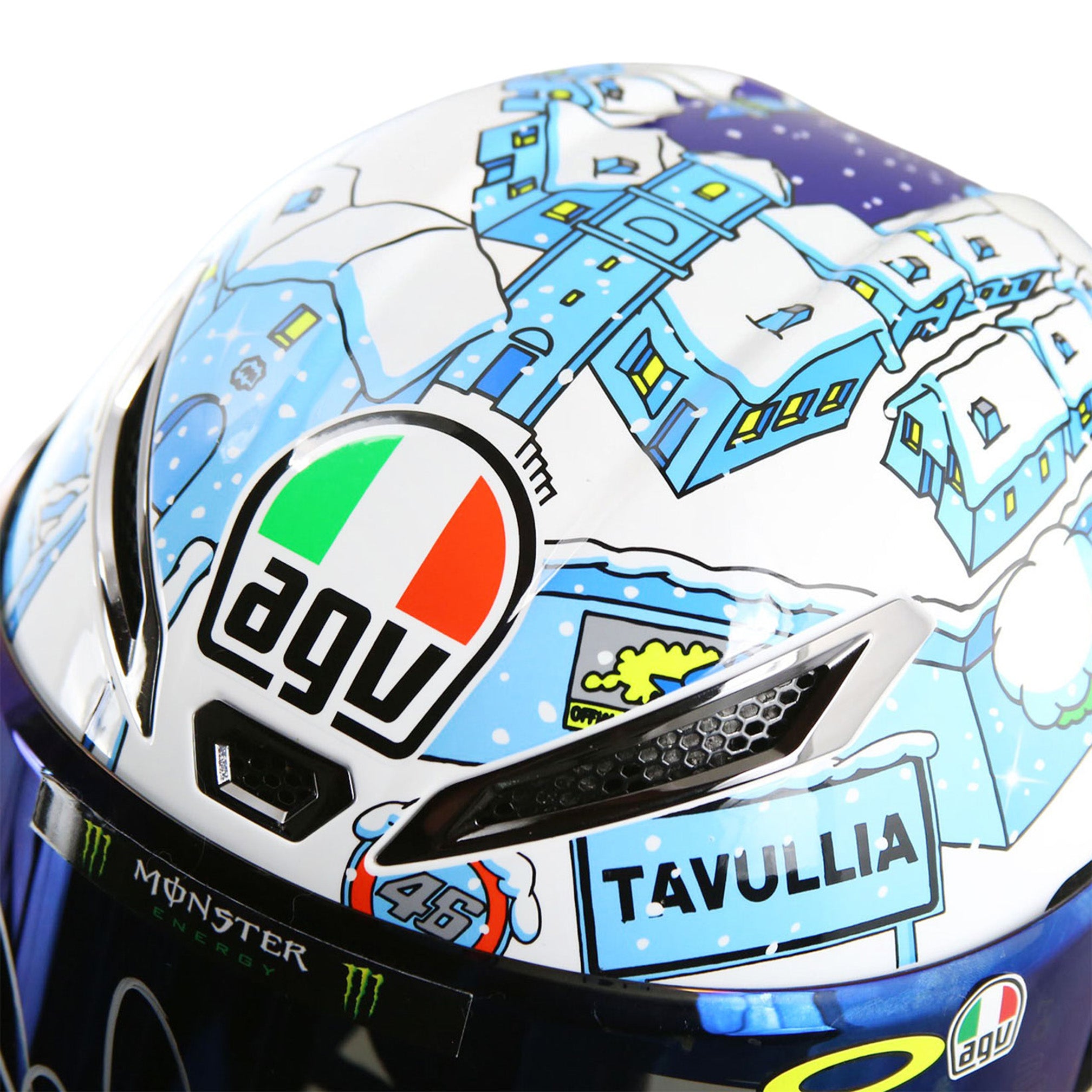 2017 Valentino Rossi Signed Replica AGV Yamaha Winter Test MotoGp Helmet