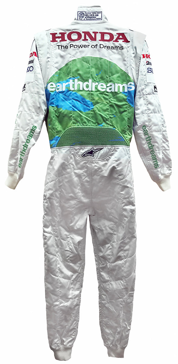 2008 Rubens Barrichello Race Used Honda Racing 'Spanish GP' Suit