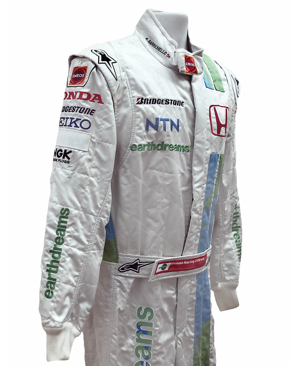 2008 Rubens Barrichello Race Used Honda Racing 'Spanish GP' Suit