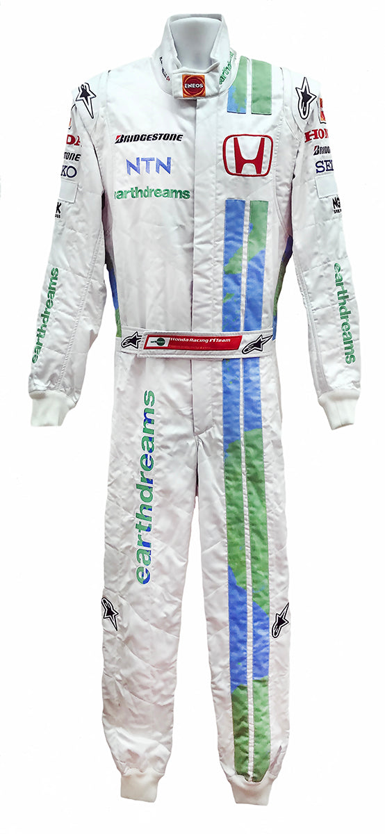 2008 Rubens Barrichello Race Used Honda Racing 'Spanish GP' Suit