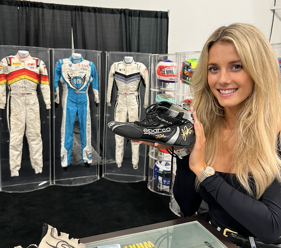 2021-22 Lindsay Brewer Signed Race Used Touring Car Plus Indy Pro 2000 Rookie Boots