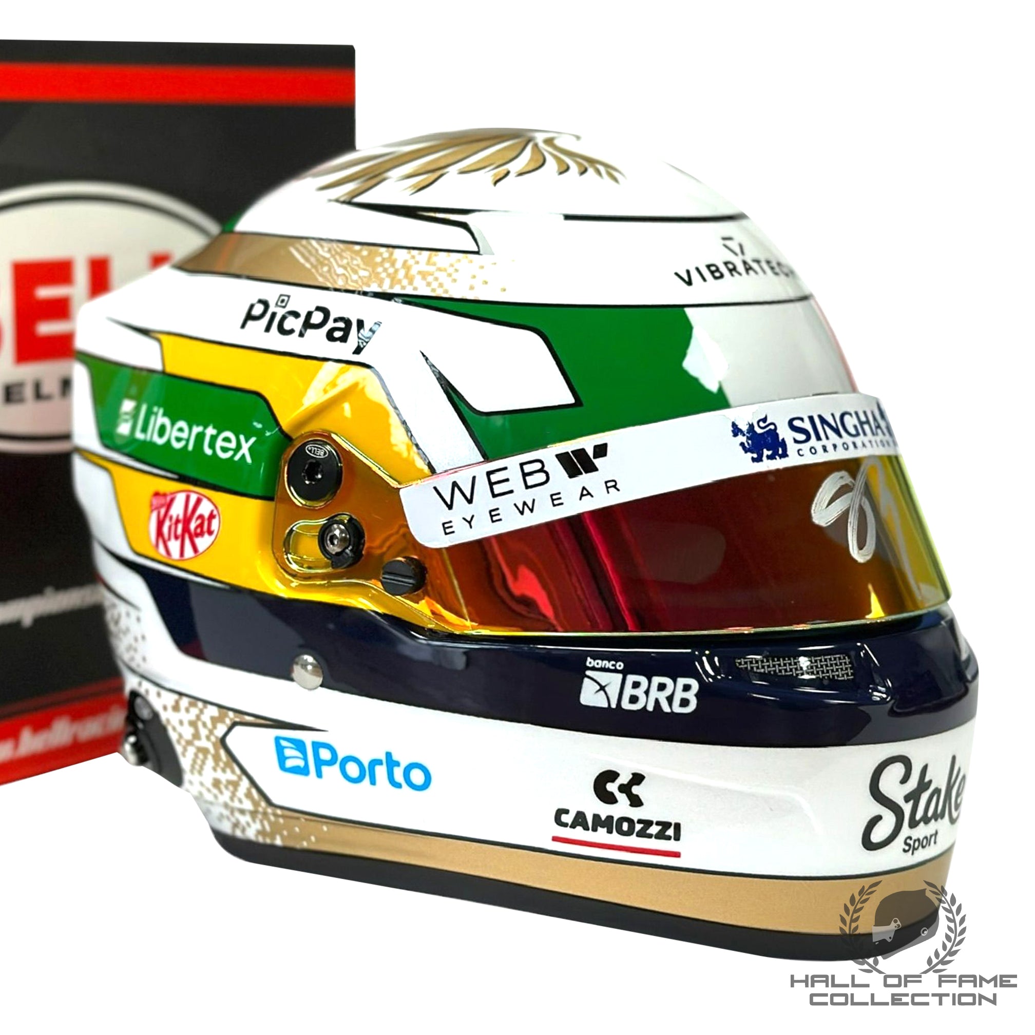 2025 Gabriel Bortoleto Signed Monza GP Sauber 1:2 F1 Helmet