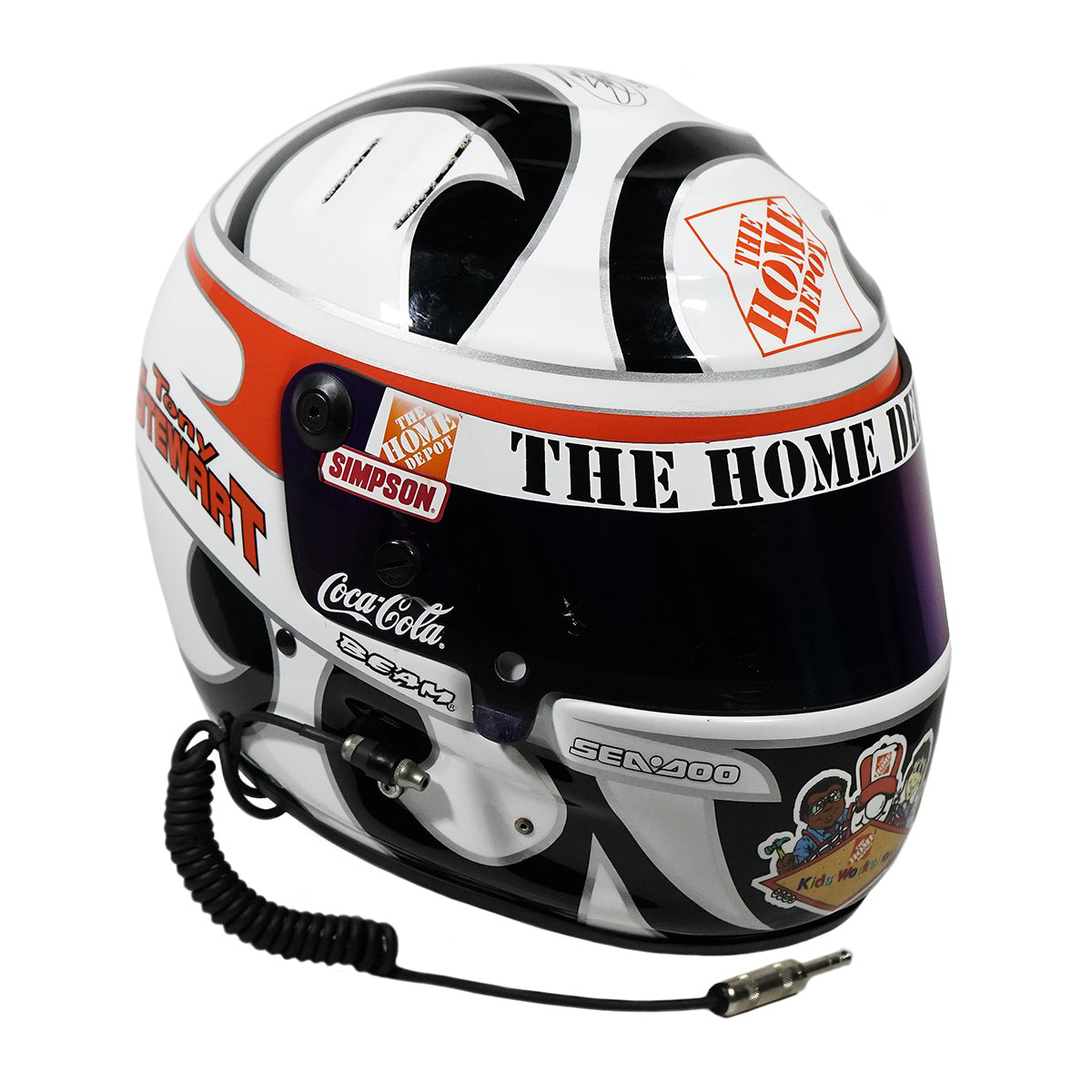 2000 Tony Stewart Signed Race Used Home Depot NASCAR Helmet