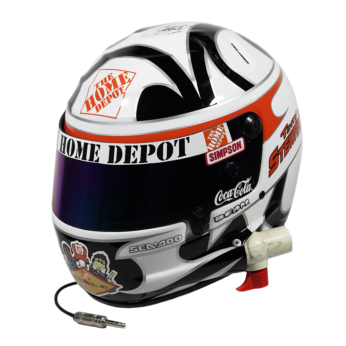 2000 Tony Stewart Signed Race Used Home Depot NASCAR Helmet