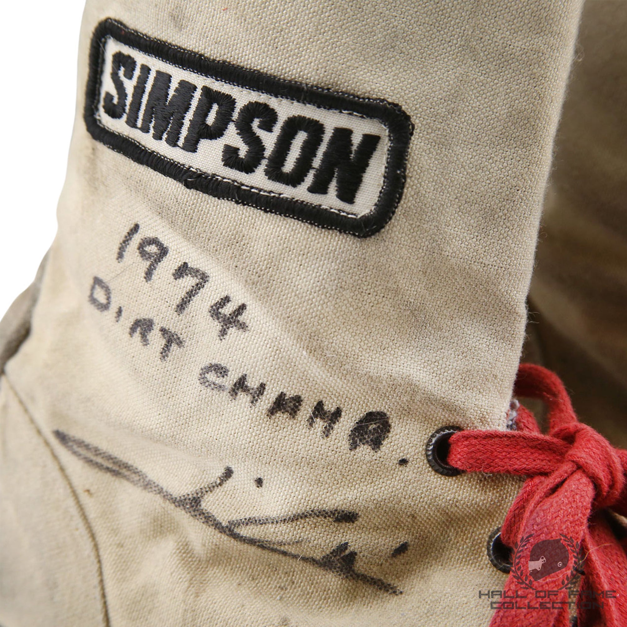 1974 Mario Andretti Signed Race Used USAC Dirt Championship Boots