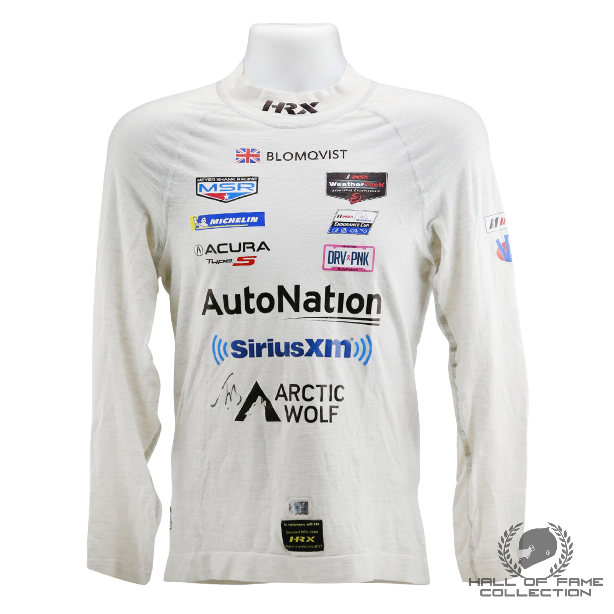 2022 Tom Blomqvist Signed Championship Season Used Meyer Shank Racing IMSA Nomex