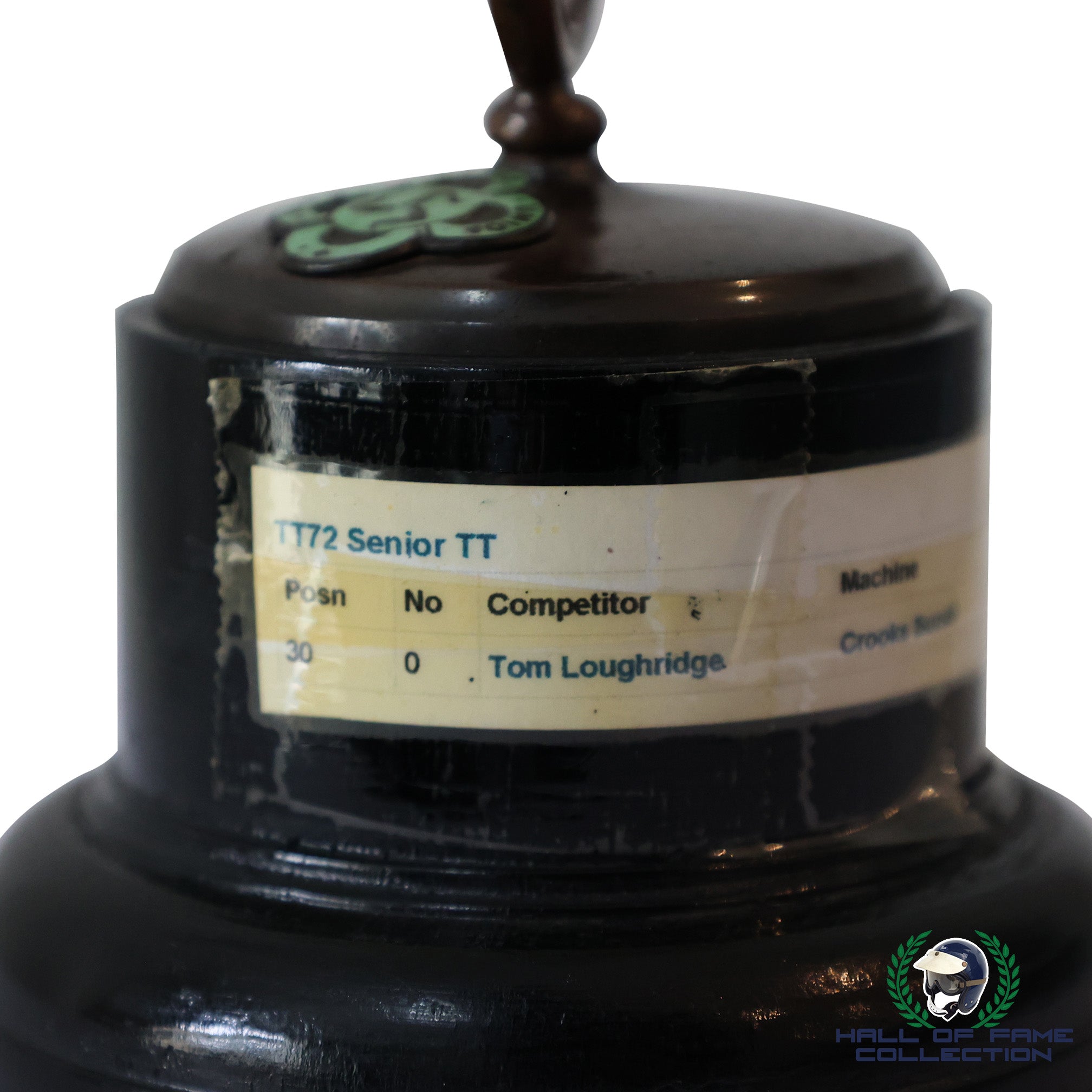 1972 Tom Roughridge 30th Place Bronze Senior Isle of Man TT Trophy