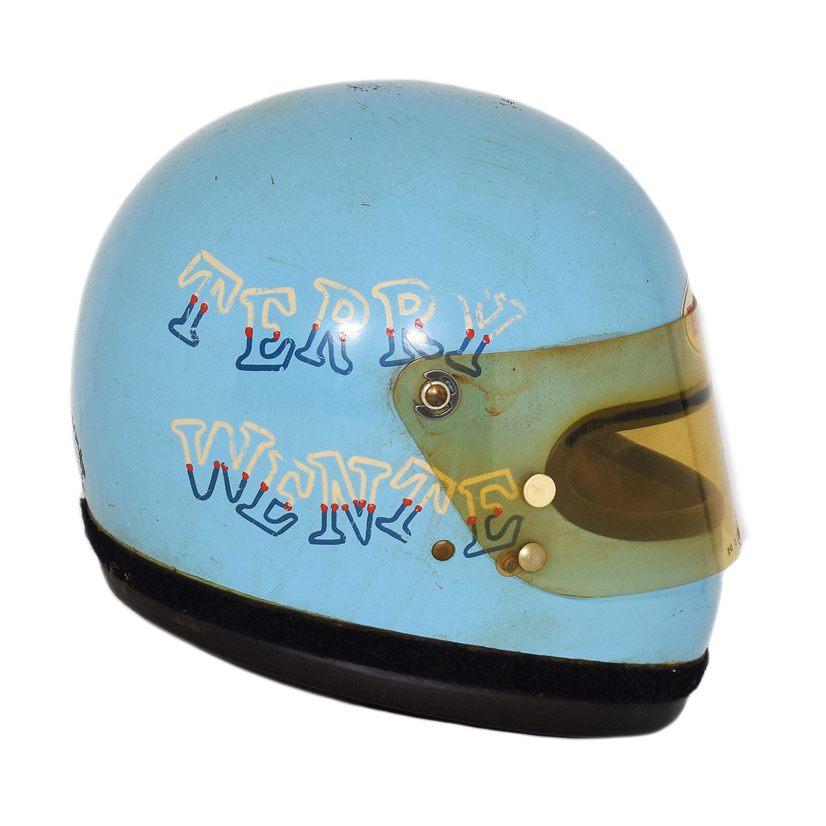 1980's Terry Wente Race Used USAC Midget helmet