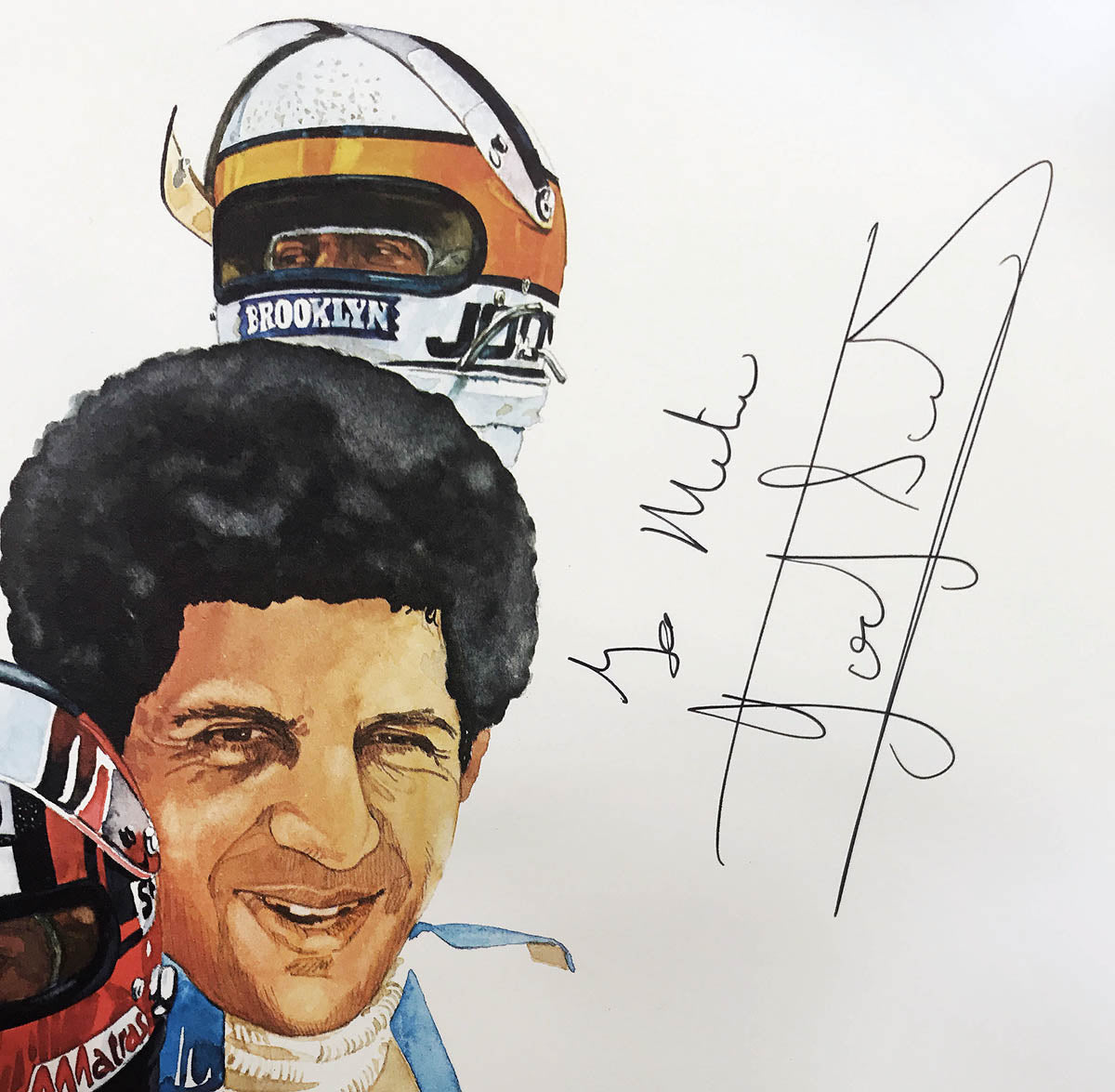 1979 ‘The Glen’ Jody Scheckter Gilles Villeneuve Signed Ferrari F1 Limited Edition Art Print