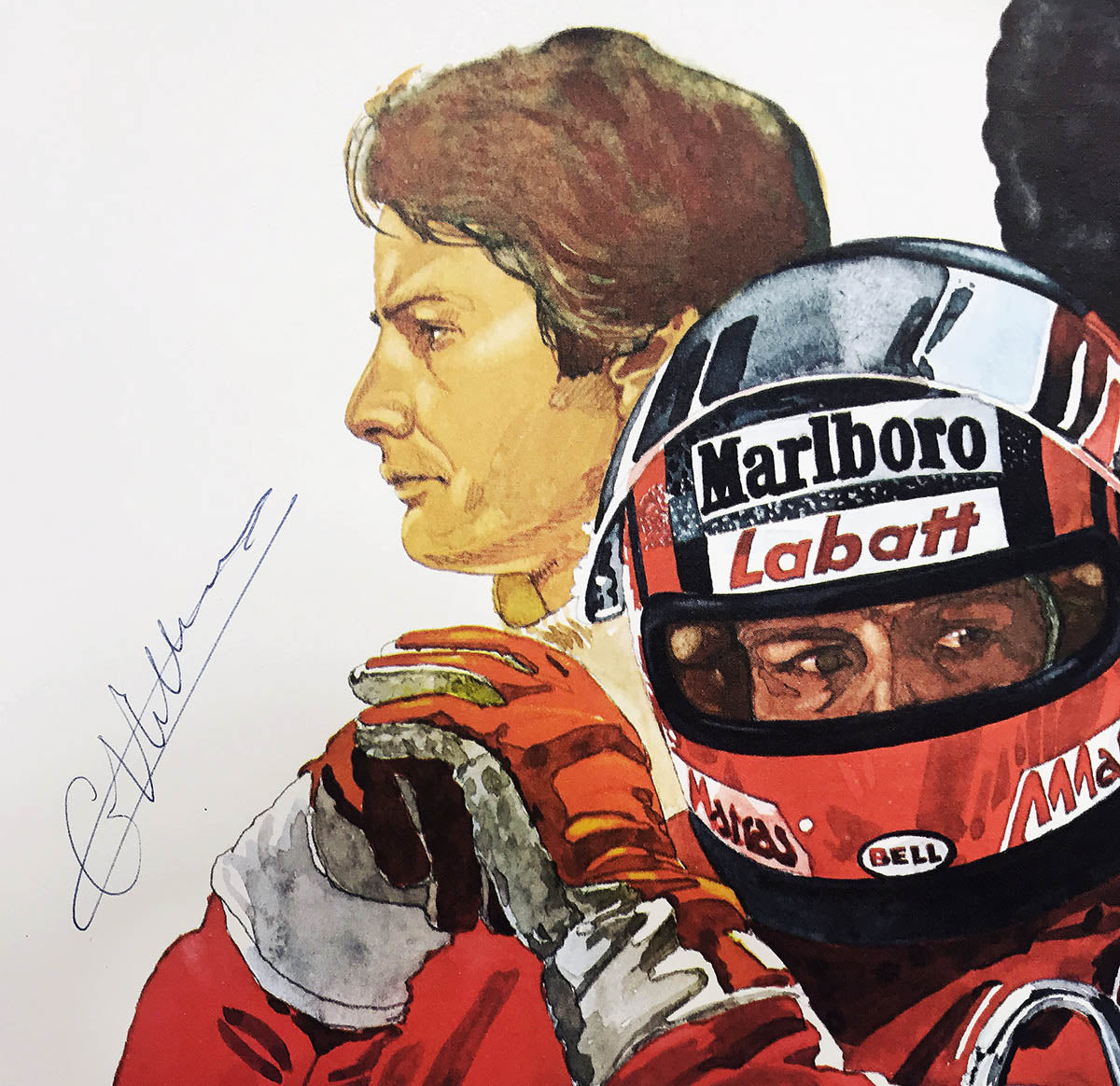 1979 ‘The Glen’ Jody Scheckter Gilles Villeneuve Signed Ferrari F1 Limited Edition Art Print