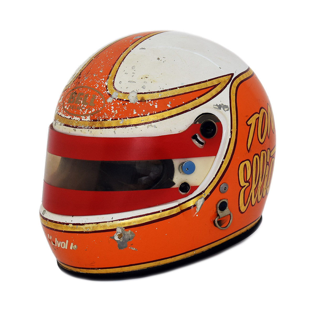 1987 Tony Elliott USAC Sprint Car Race Winning Helmet