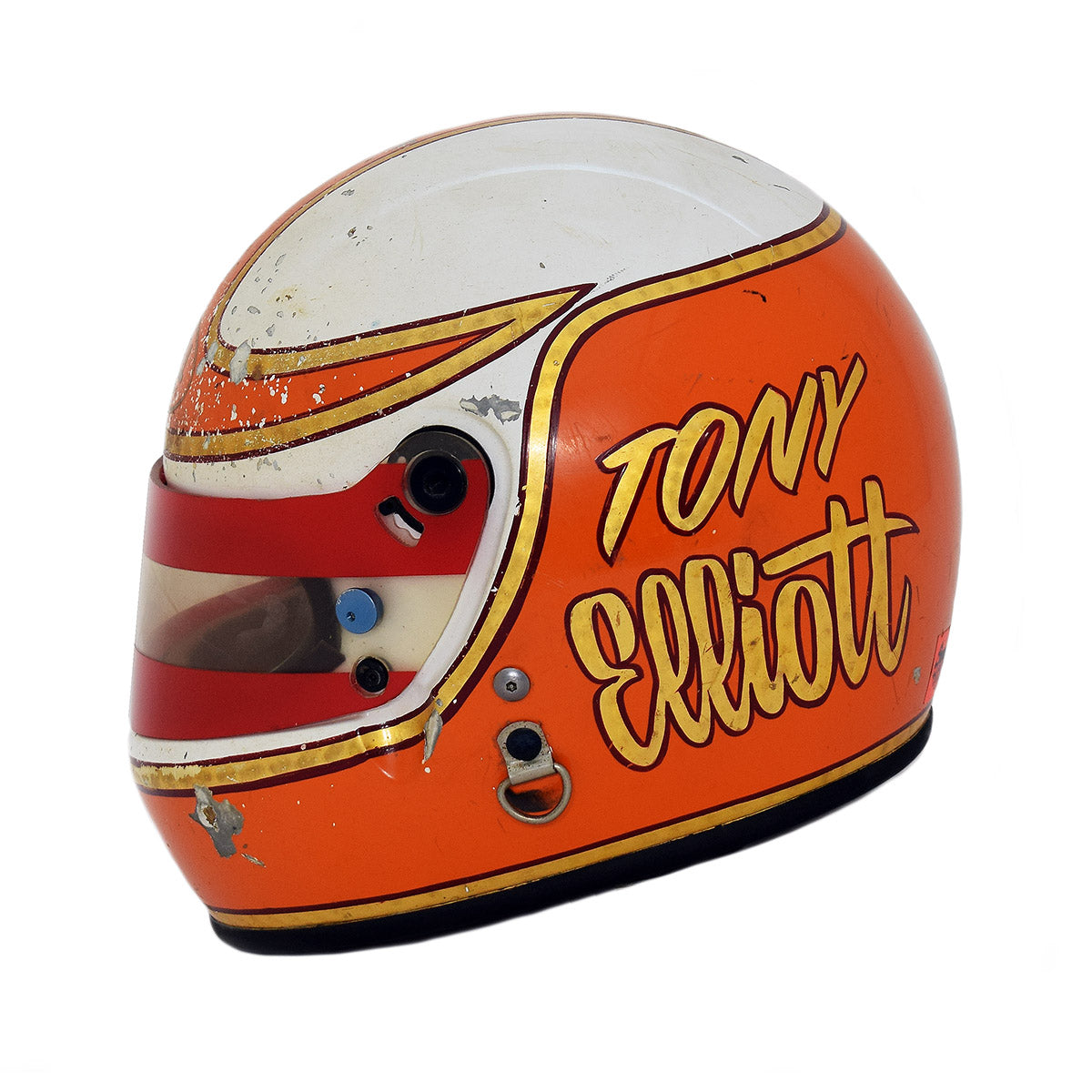 1987 Tony Elliott USAC Sprint Car Race Winning Helmet