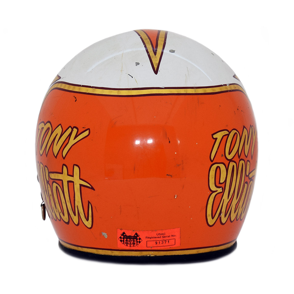 1987 Tony Elliott USAC Sprint Car Race Winning Helmet